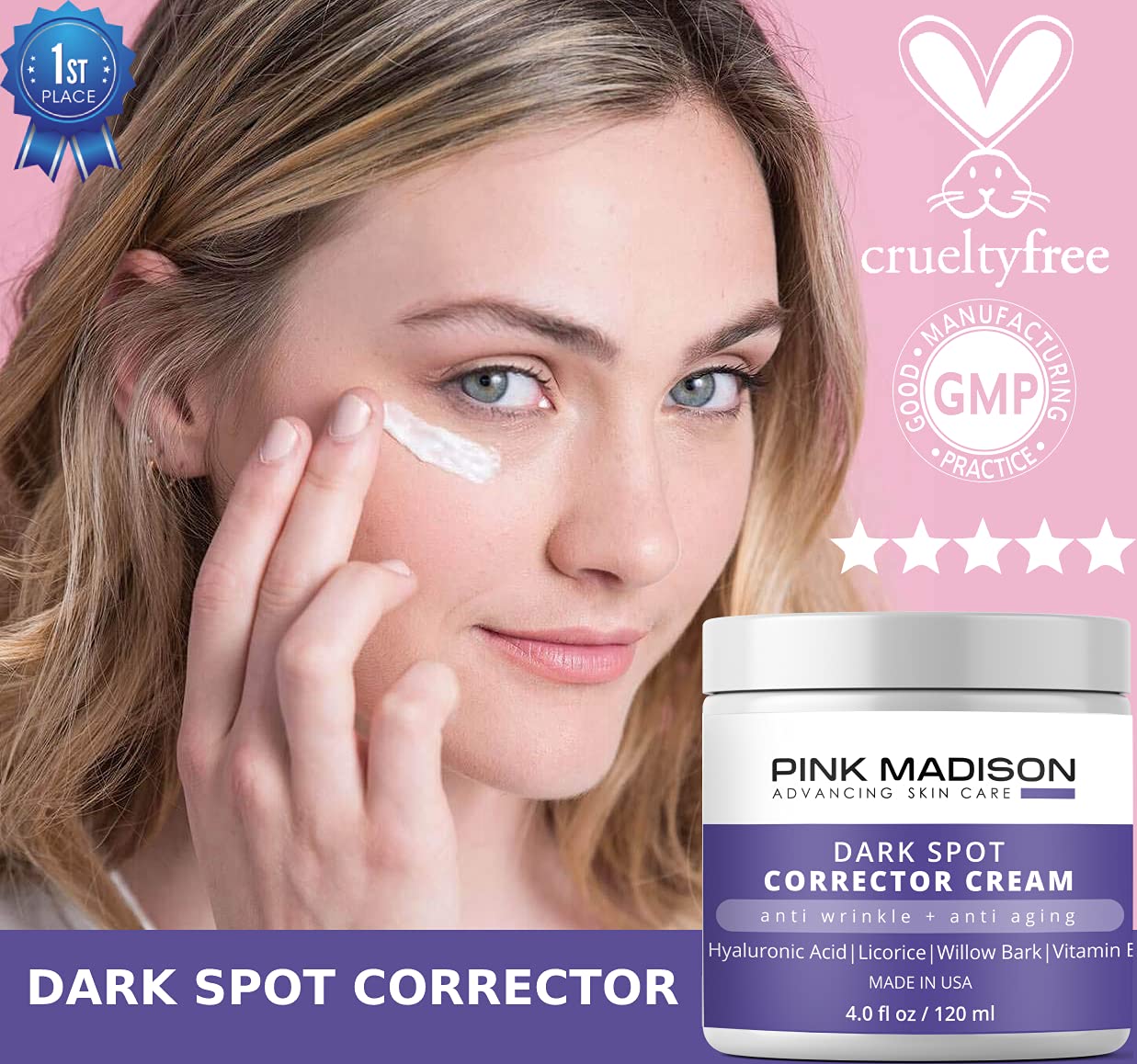 Crema corrector de manchas oscuras antienvejecimiento Pink