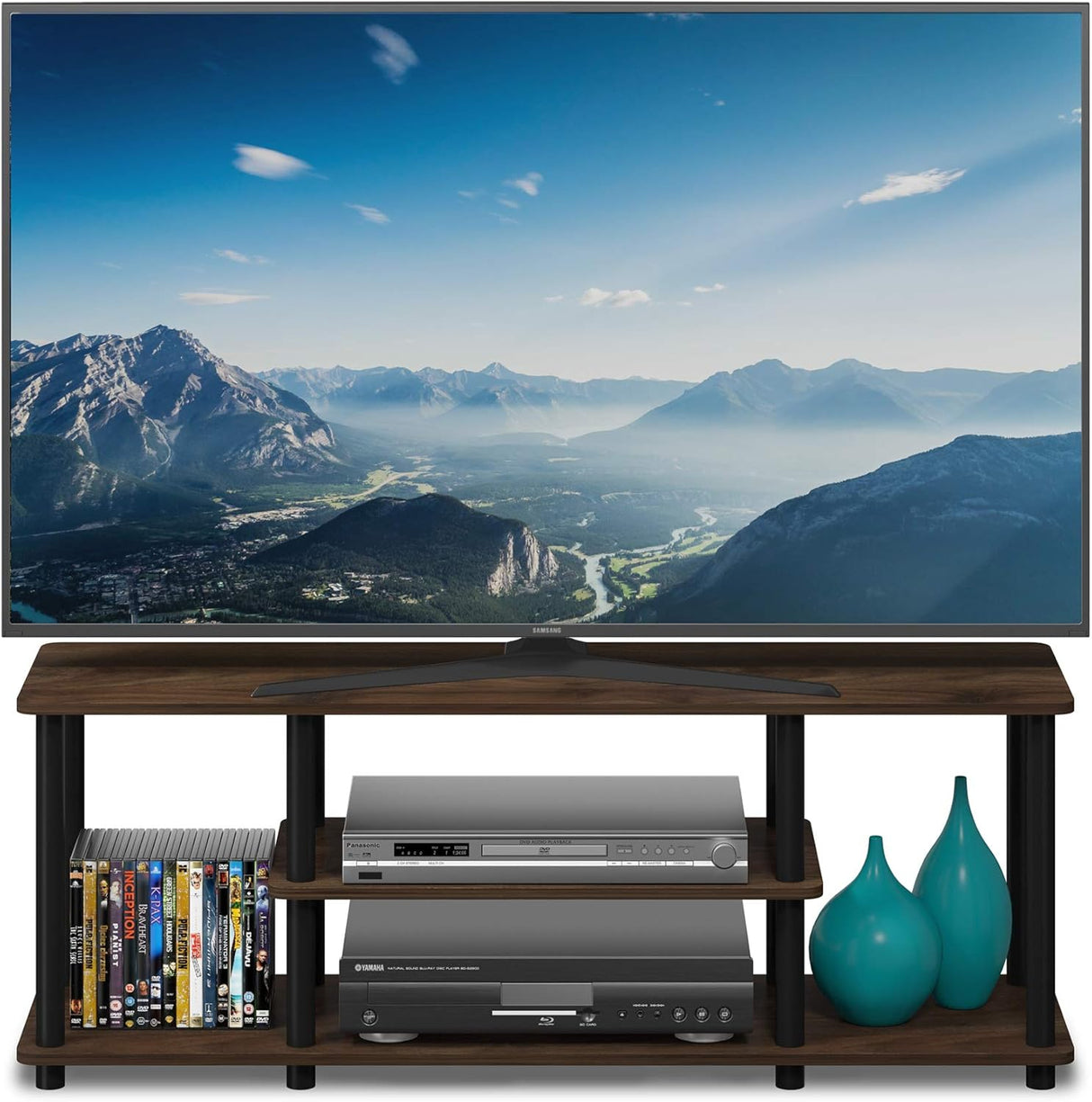 Soporte para TV de 3 niveles sin herramientas, hasta 50 pulgadas