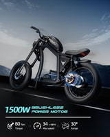 Bicicleta Eléctrica BG-X 1500W, 48V/31.5Ah, Doble Suspensión