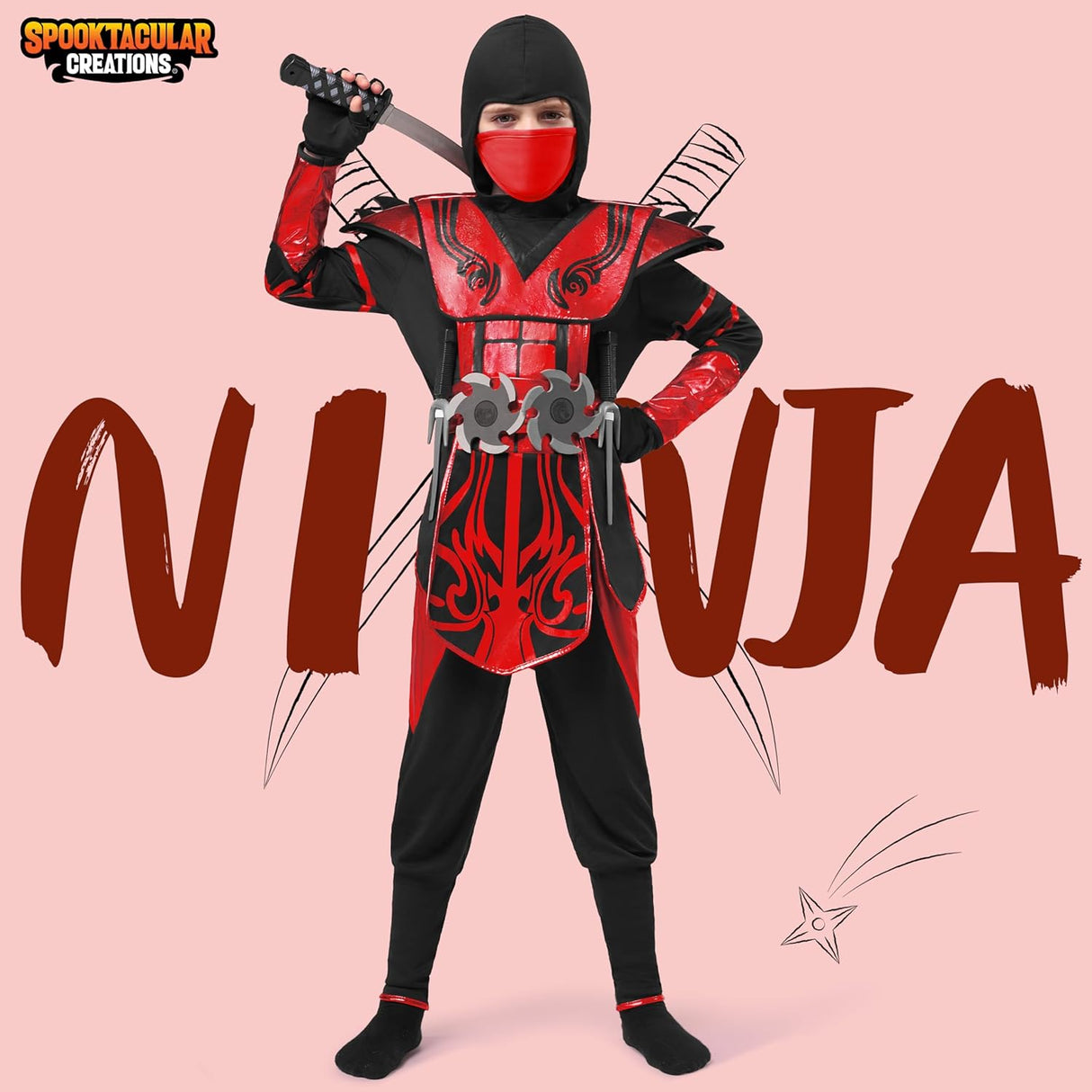 Disfraz de Ninja para Niños Spooktacular Creations, Halloween