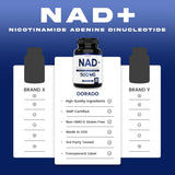 Suplemento NAD 500mg, NMN, Vegano, No GMO, 30 Cápsulas