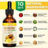 Suplemento de Berberina Orgánica 1500mg con Canela, Melón, 2oz