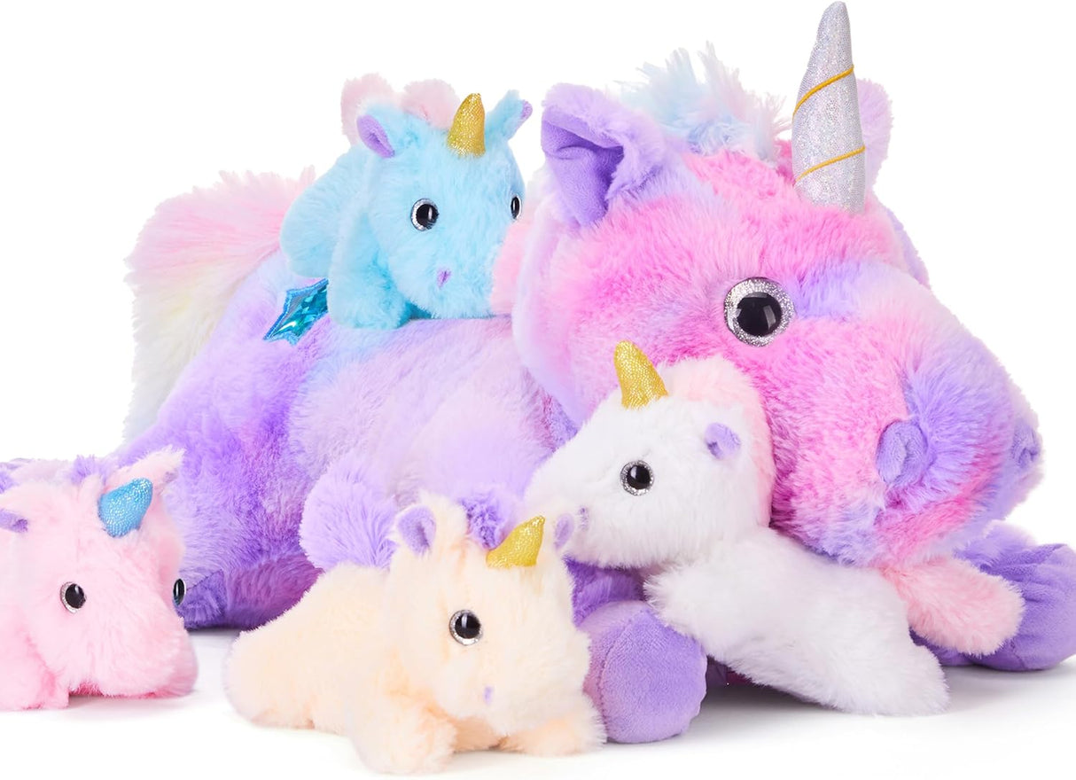 Juguete de peluche Mommy Unicorn, EARTHSOUND, 18 mamá y bebé