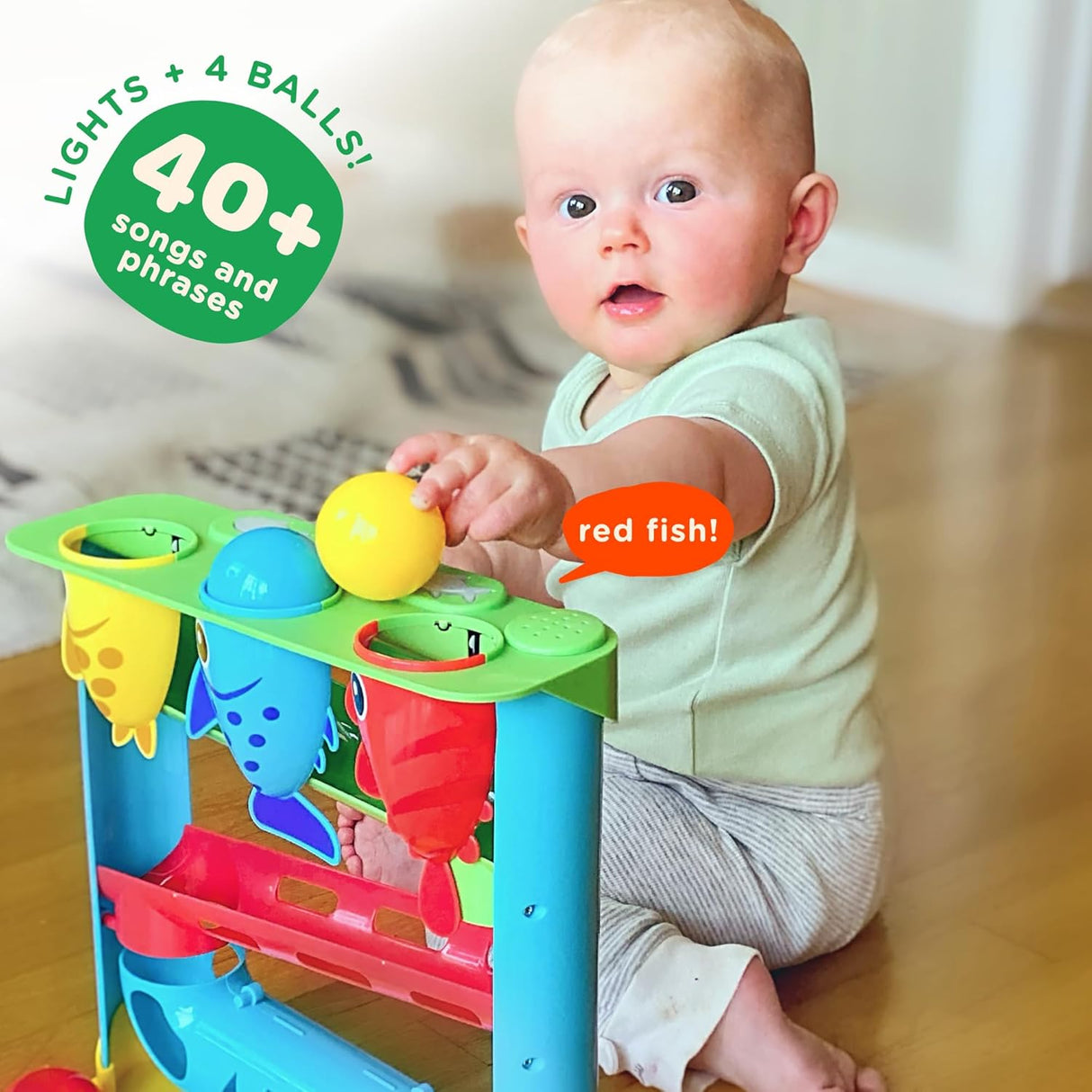 Juguete Interactivo Move2Play para Bebés, 1 Año, Alimenta Pescados