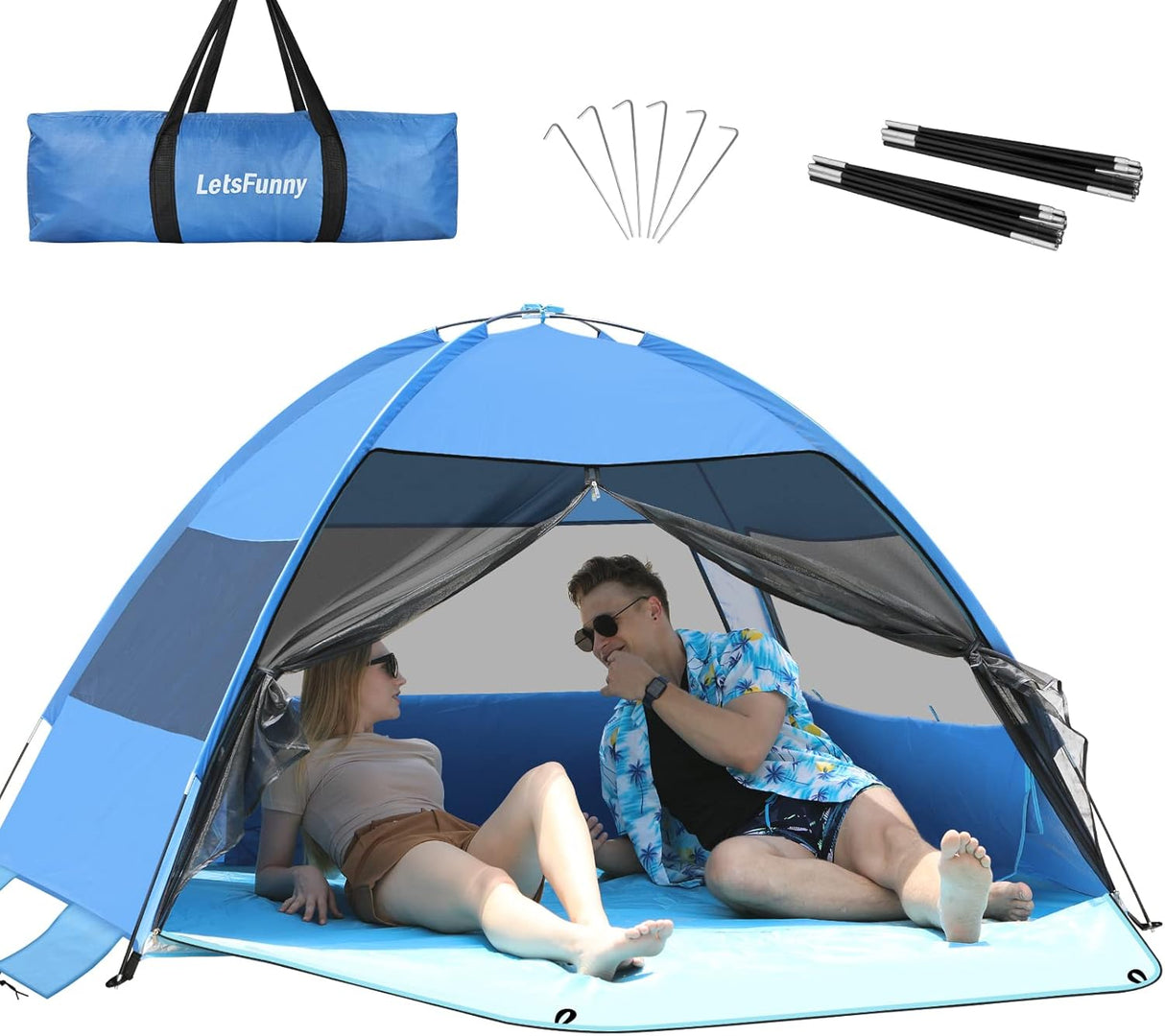 Tienda de Playa Grande, Refugio Antioxidante UV, Modelo Portátil