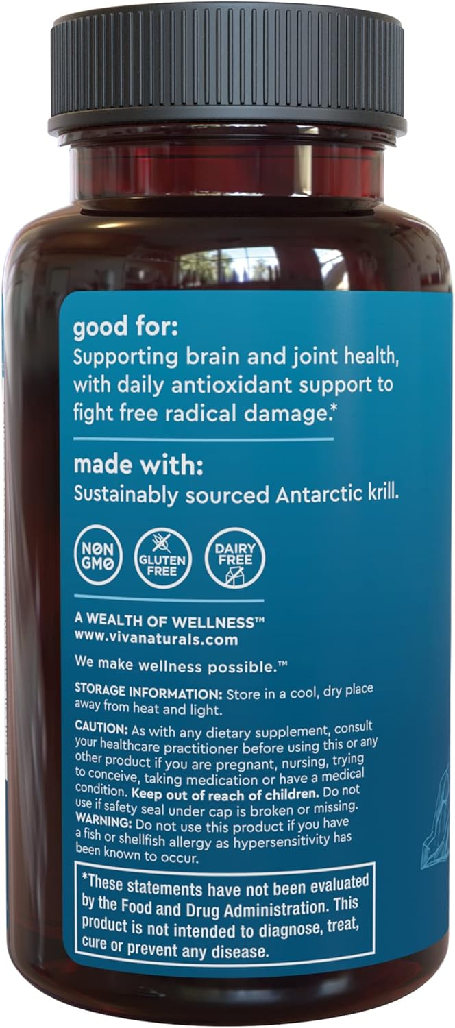 Suplemento aceite de krill del antártico  100 puro 60 cáp