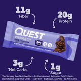 Barra proteica Quest Nutrition Overload, 20g proteína, 1g azúcar, 12 unidades