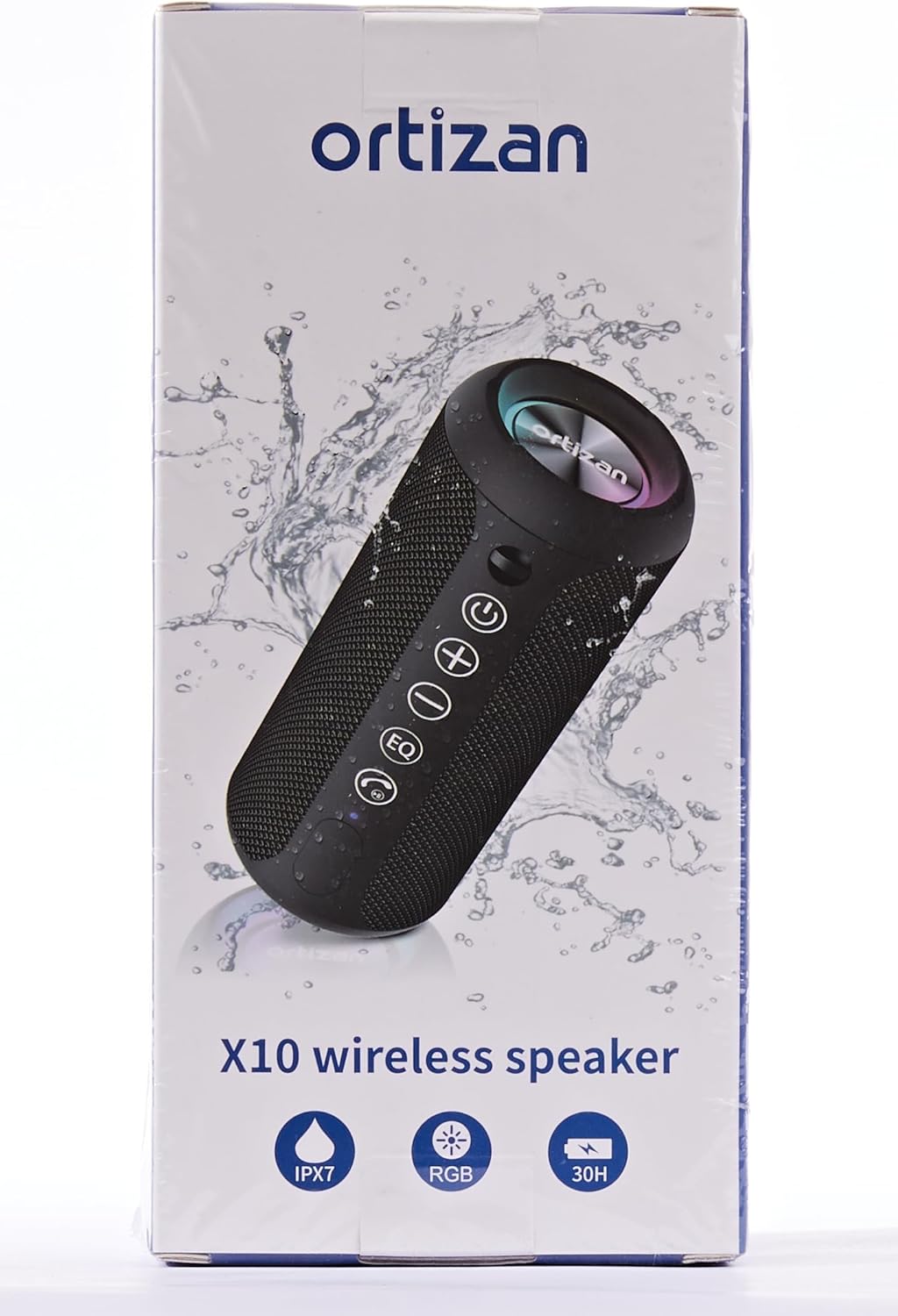 Parlante Bluetooth 5.3 inalámbrico impermeable IPX7 con RGB