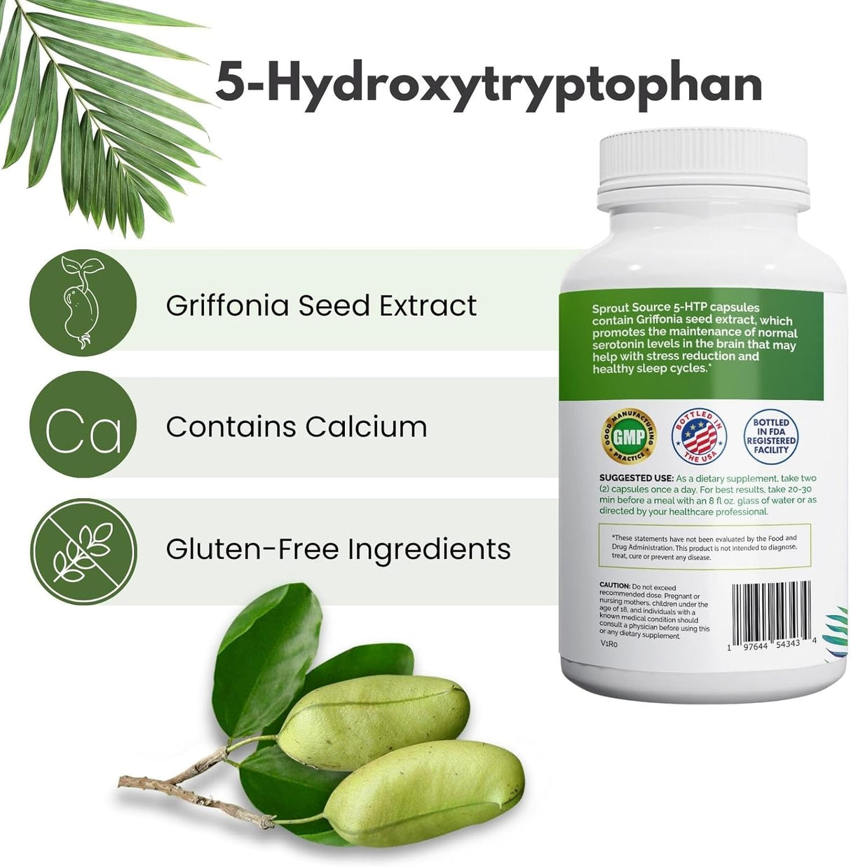 Suplemento 5-HTP 200mg - Apoyo al estado de ánimo y sueño
