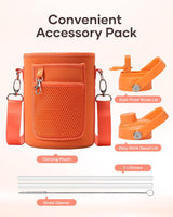 Botella de agua de medio galón, BUZIO, acero inoxidable 64 oz