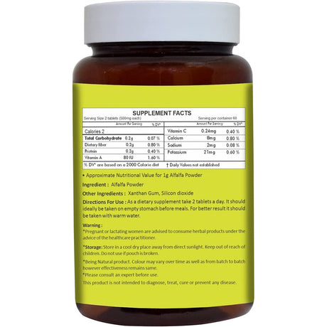 Suplementos Superalimentos verdes naturales  120 unidades