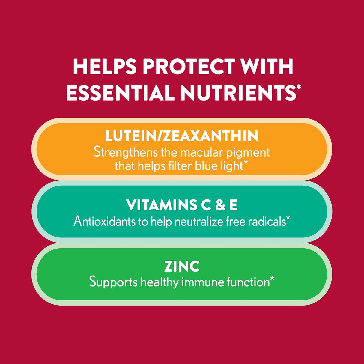 Comprimidos suplemento vitamínico y mineral para ojos Ocuvite