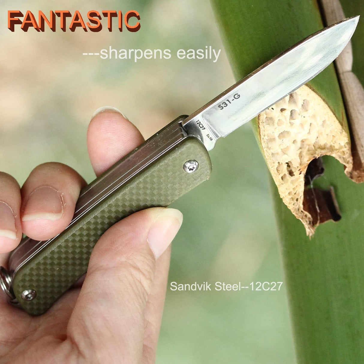 Cuchillo de bolsillo plegable 6 en 1 acero inoxidable