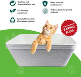 Cajas de arena desechables para gatos con bicarbonato 5 pack