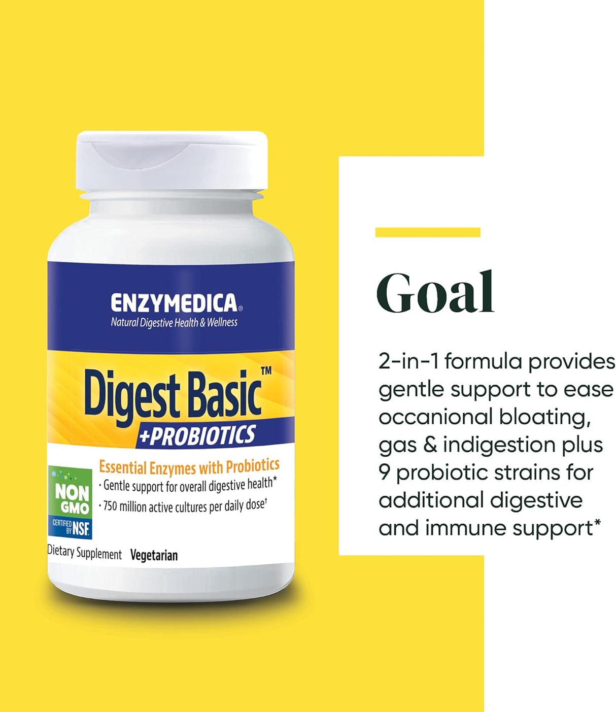 Suplemento Enzymedica Digest Basic + probióticos, enzimas