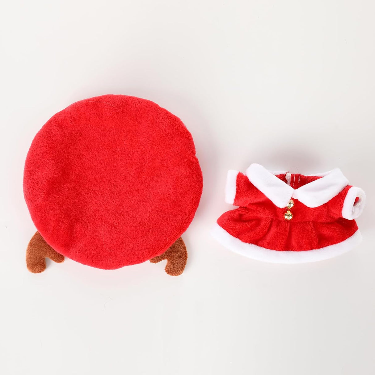 Muñeca de algodón suave Jiaotang, 20cm, ropa navideña, esqueleto