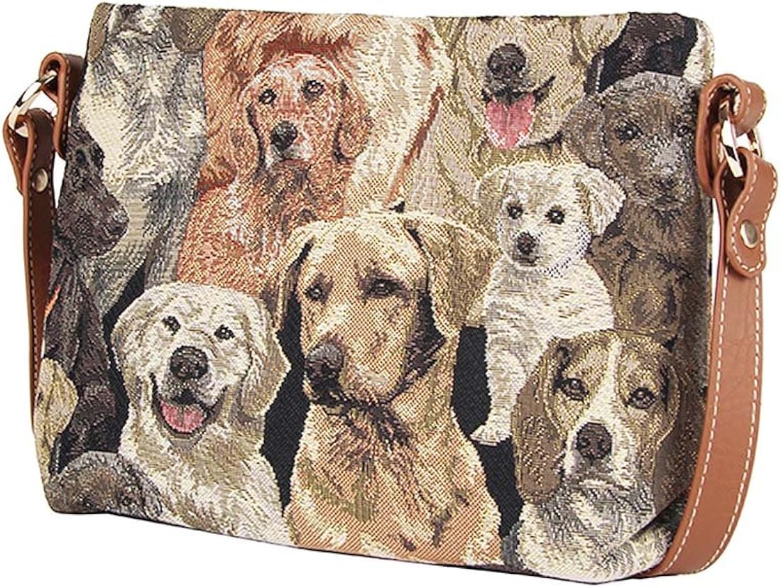 Bolso cruzado de tapiz para mujer Signare diseño de labrador¡