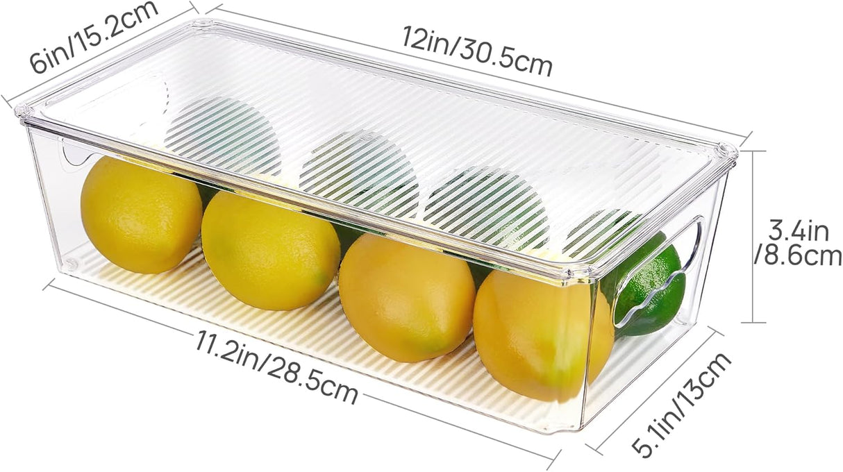 Organizadores y contenedores apilables con tapa para cocina