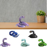 Juguete de serpiente impresa en 3D, flexible y articulada.