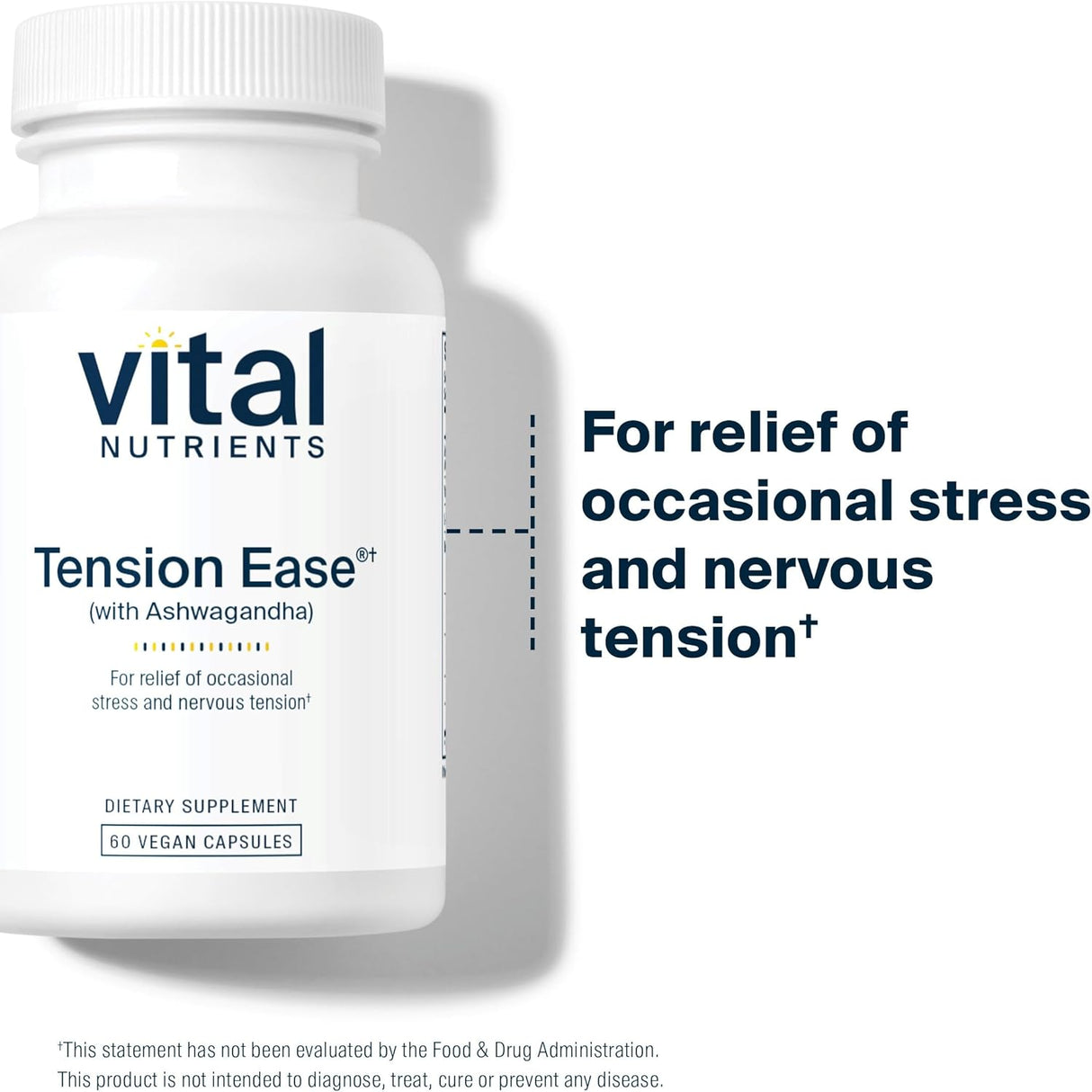Suplemento de Estrés Vital Nutrients Tension Ease 60 Cápsulas