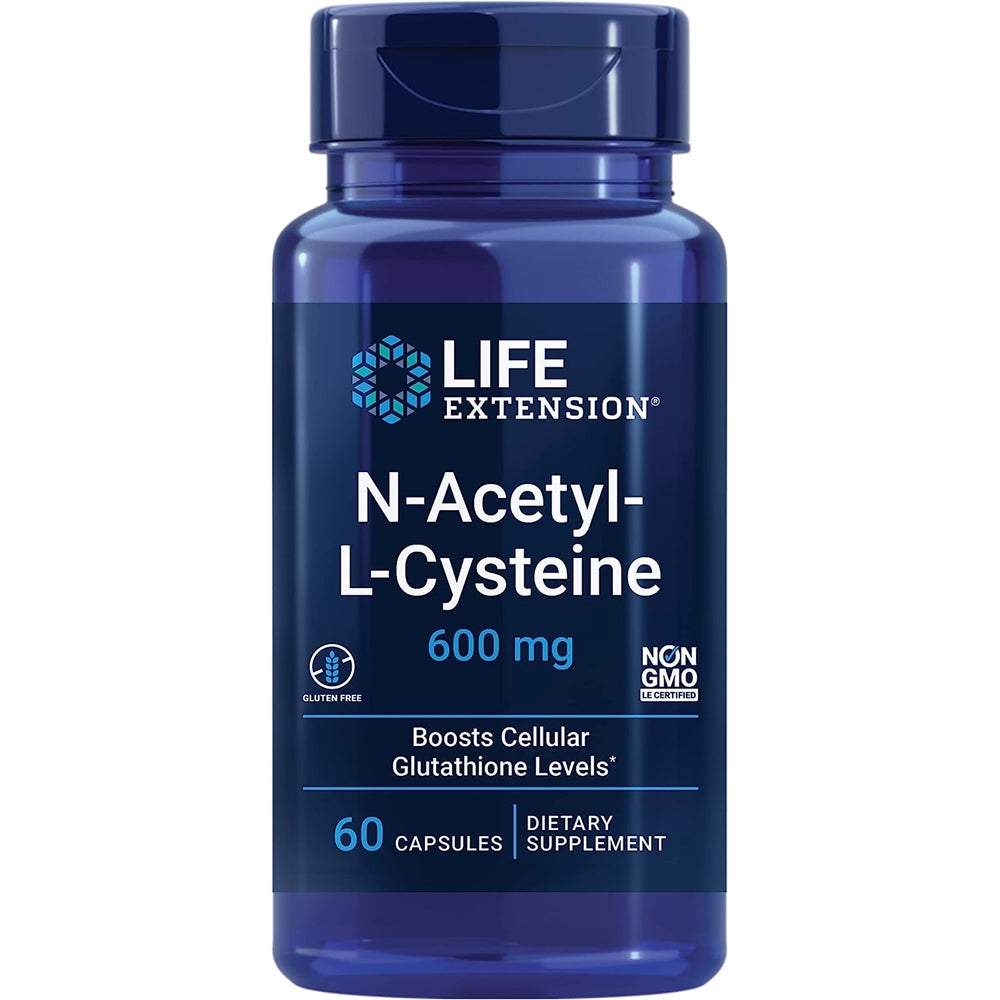 Suplementos N-Acetyl-L-Cysteine 600mg 60 Vegetarian Capsulas