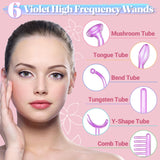 Máquina facial de alta frecuencia portátil con 6 tubos