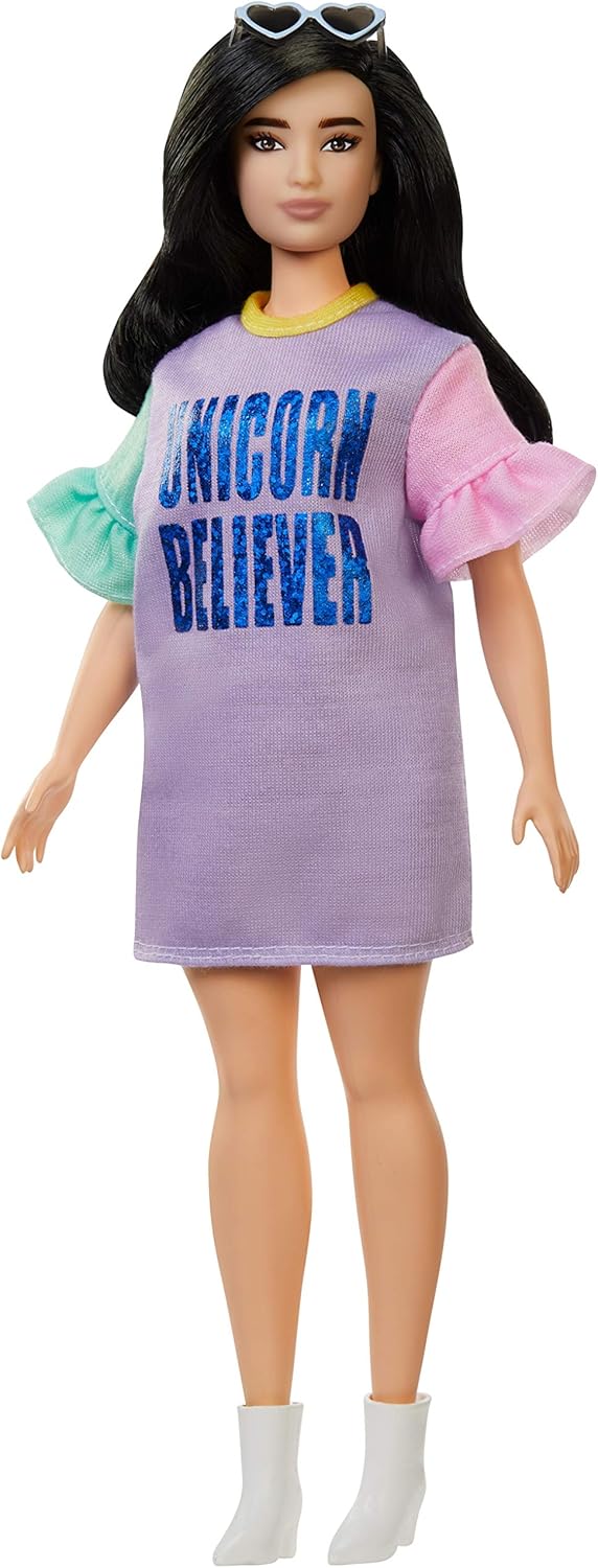 Muñeca Barbie Fashionistas con cabello largo y outfit Unicorn Believer