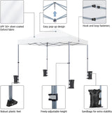 Toldo Plegable Yaheetech 10x10 para 1 Persona, Blanco