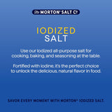 Sal de Mesa Iodada Morton, Ideal para Cocinar, 2-Pack 26 oz