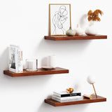 Estantes flotantes de madera, juego de 3, 16 para pared
