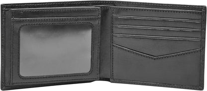 Billetera de piel RFID Fossil Men's Ryan, Bifold con flip ID, ML3729001