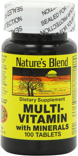 Multivitamínico NAT B de Nature's Blend, 100 tabletas, surtido