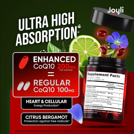 Suplemento CoQ10 200mg - Salud Cardiaca y Energía .