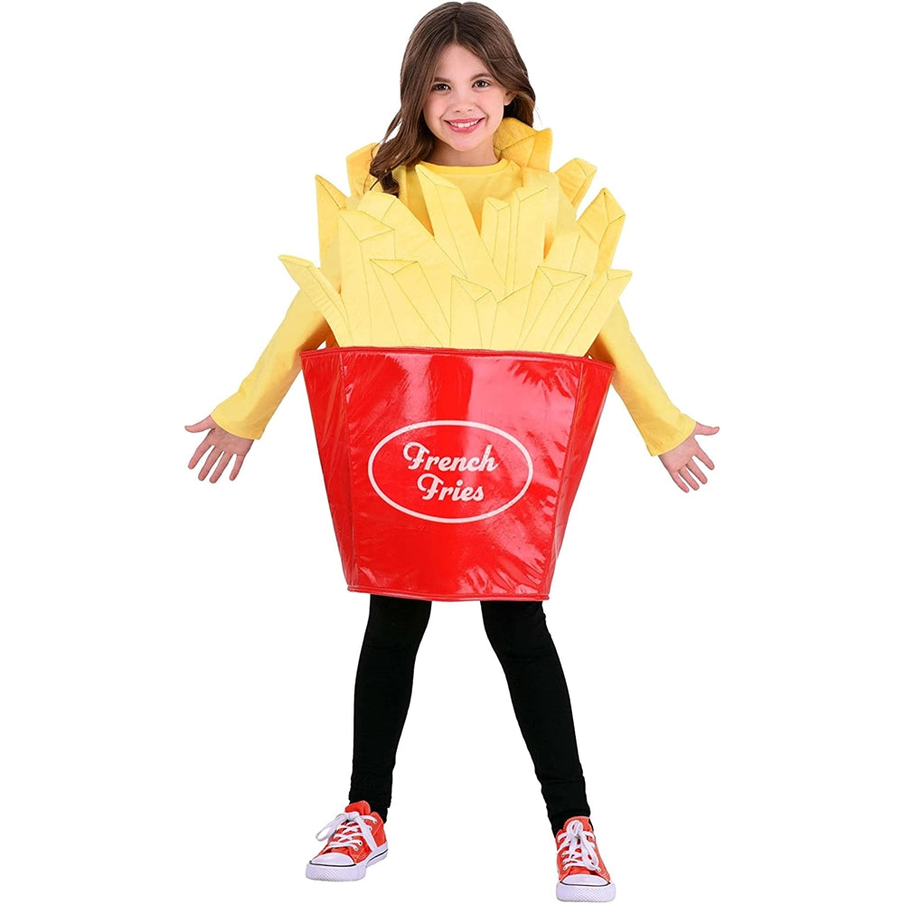 Disfraz de patatas fritas de comida rápida para niños