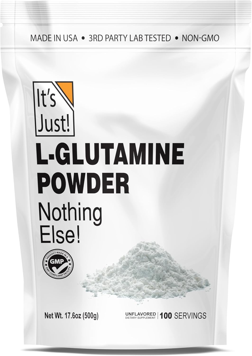 L-Glutamina en Polvo  It's Just! 500g, Recuperación Muscular