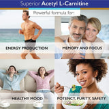 Suplementos Acetil L-carnitina 1000 mg 200 cápsulas