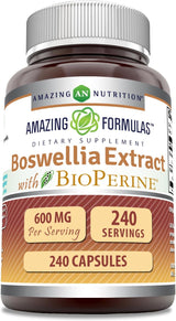 Extracto de Boswellia con Bioperine 600mg | Sin Gluten | USA