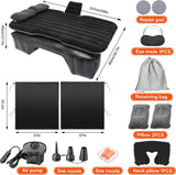 Colchón inflable de aire para coche, cortina divisora de coche, sombra para asiento trasero, cama, colchón de coche, camping, ventana de coche, con bomba de aire, 2 almohadas de aire, almohada de viaje, tapones para los oídos para SUV, RV, camión