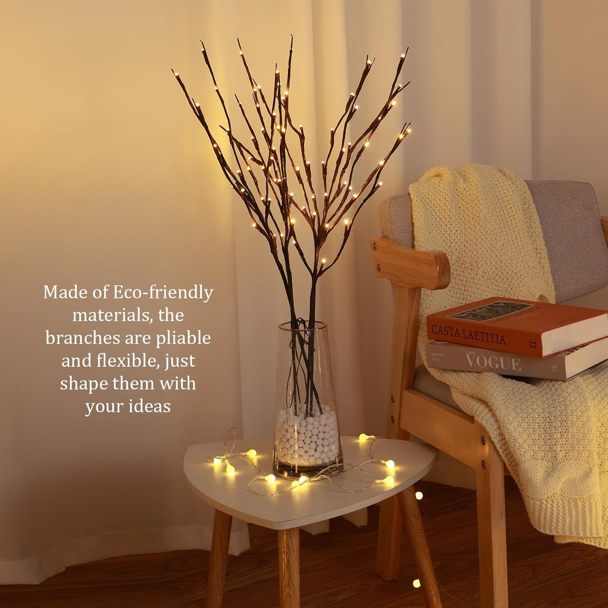 Árbol de Navidad Jcocylse 29.7 con 20 luces LED, 4 pcs