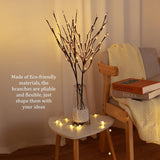 Árbol de Navidad Jcocylse 29.7 con 20 luces LED, 4 pcs