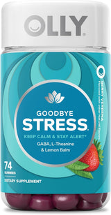 Suplemento OLLY Goodbye Stress Gummy GABA L-teanina 74 unidades