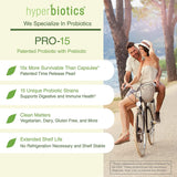 Suplementos Pro 15 probiótico vegano  Salud digestiva 30 und