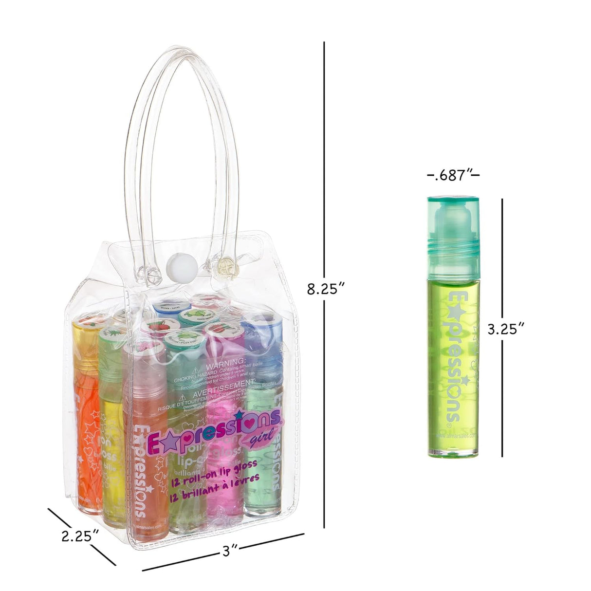 Juego de 24 brillos de labios enrollables Expressions girl