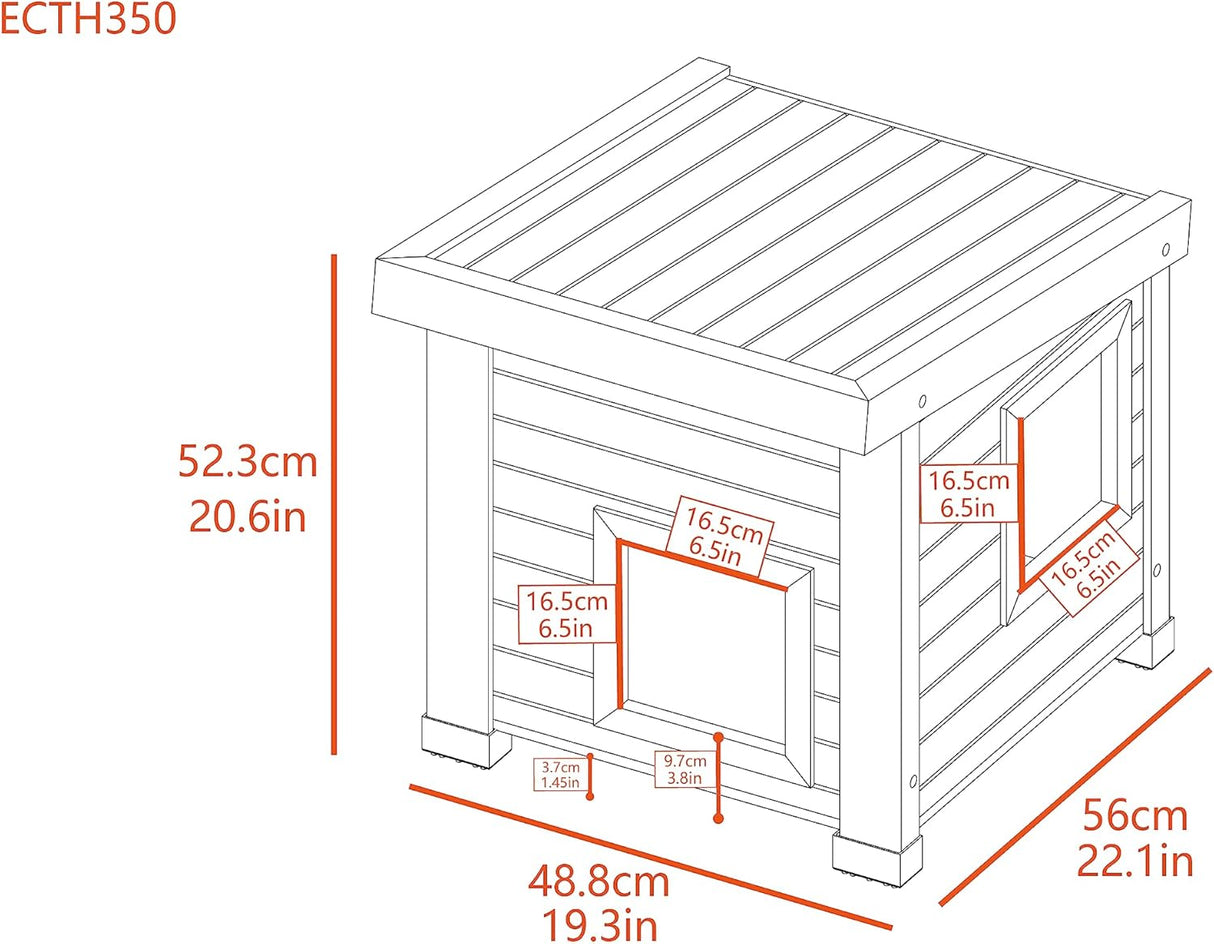 Casa para Gatos Salvajes ECOFLEX® Albany, Resistente y Fácil Montaje