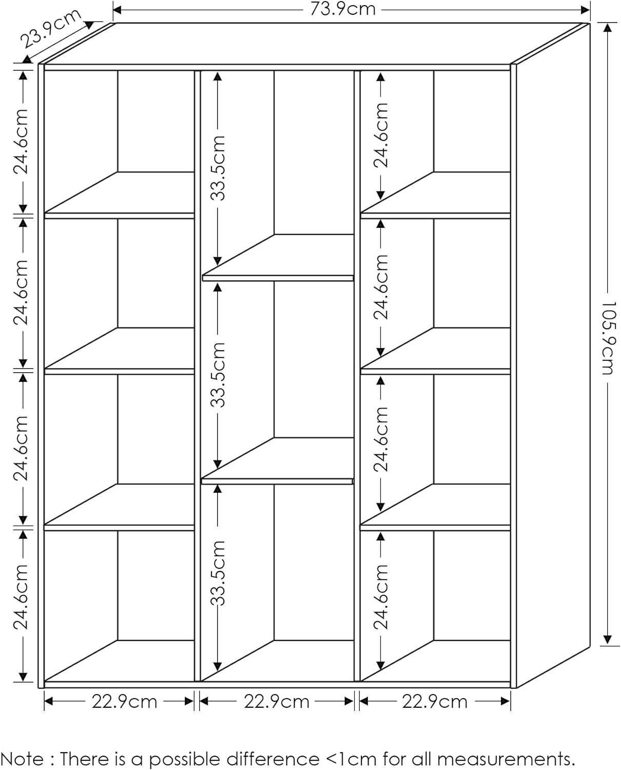 Estantería para libros 11 cubos modelo Luder