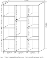 Estantería para libros 11 cubos modelo Luder