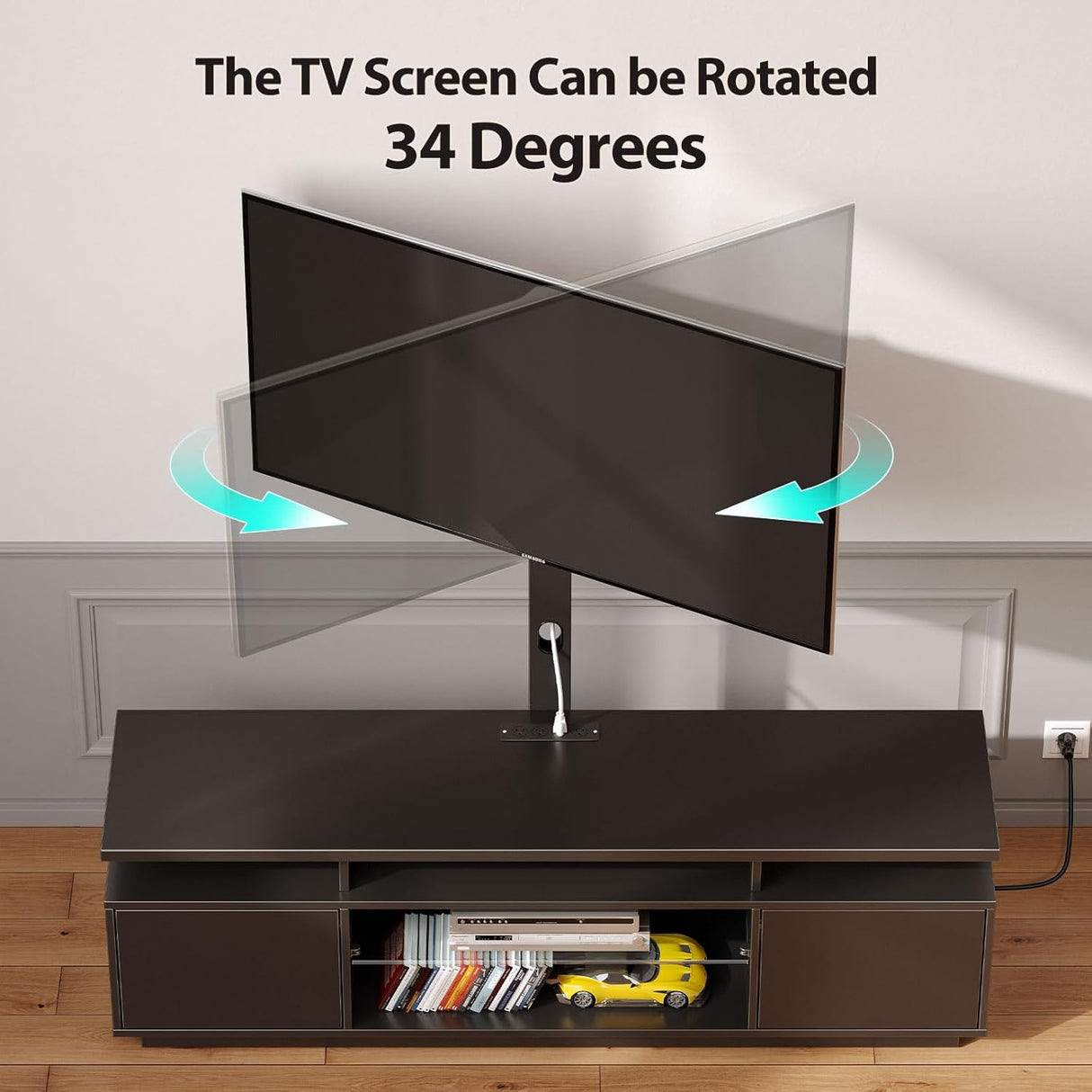Soporte de TV Rolanstar con montaje y luces LED, modelo 59.1