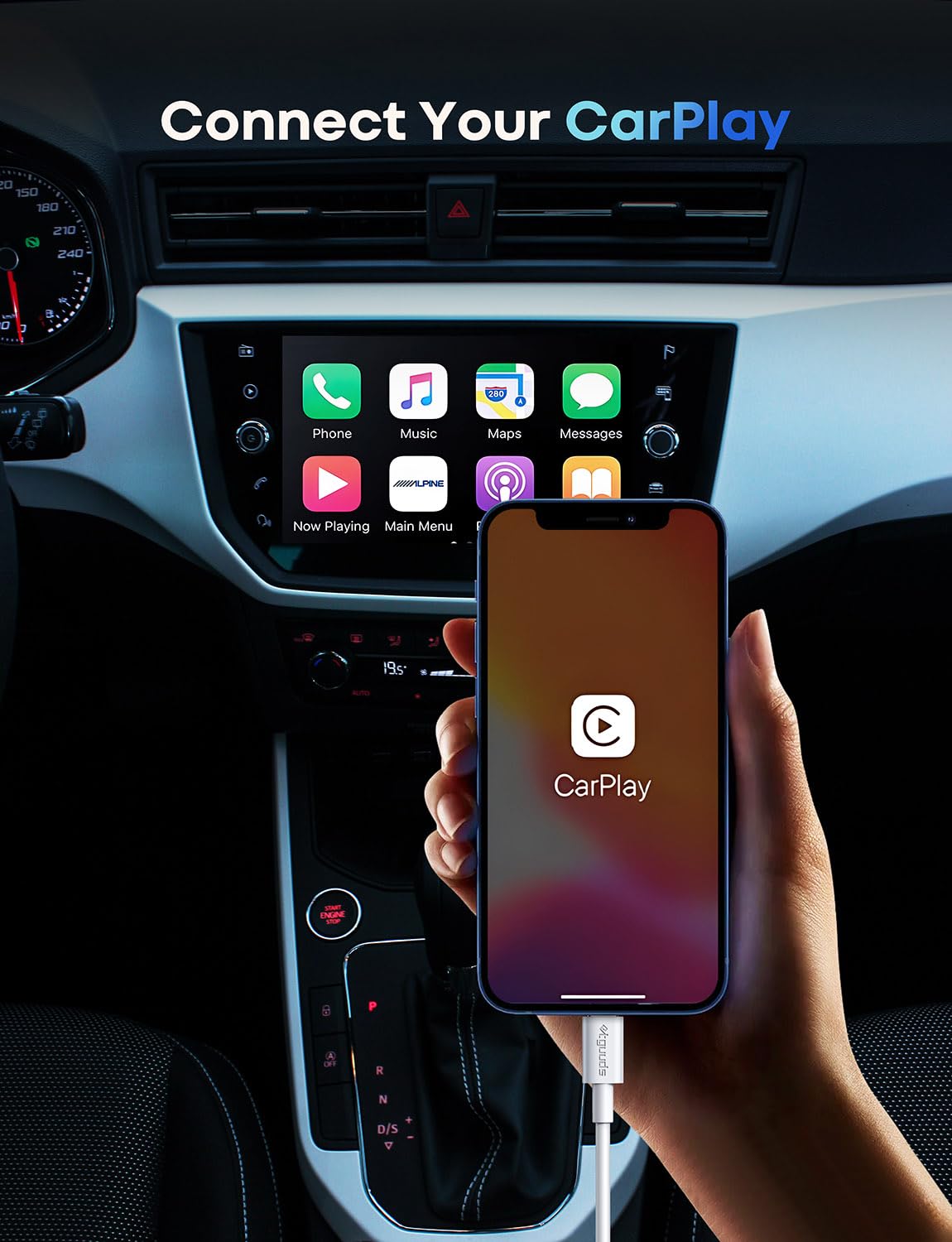 Cable CarPlay etguuds 3ft USB C para iPhone 16/15 - 2 Pack