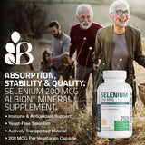 Suplementos Selenio de 200 mcg para  sistema inmunológico