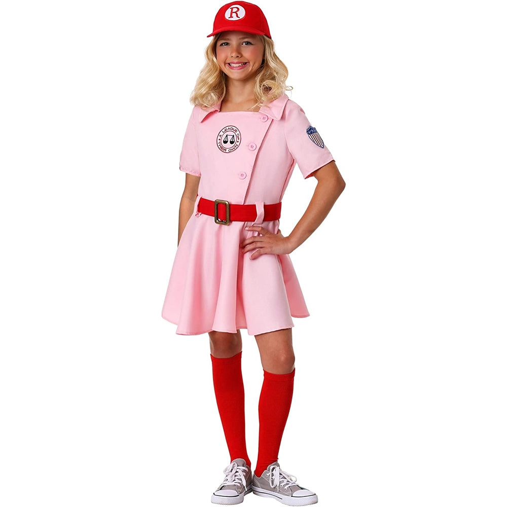 Disfraz de liga de beisbol de su propio Dottie para niñas